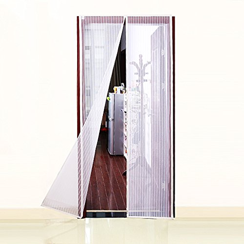 White Screen Door,Heavy Duty Mesh Screen & Full Frame Velcro