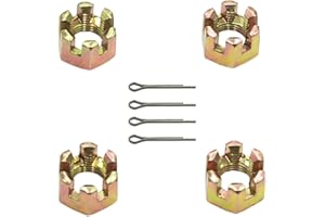 GREESP M12 X 1.25 Slotted Castle Nut for 50c 70cc 90cc 110cc 125cc Quad Dirt Pit Bike ATV Buggy (4-Pack) (M12 x 1.25)