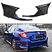 Fits for 2016-2018 Hpnda Civic X 2PC JDM Add-on Rear Bumper Underbody Spoiler Side Splitters Apron Valance