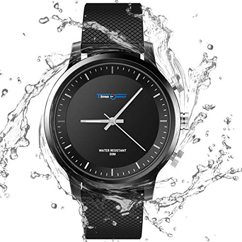 IP68 Waterproof Smart Watch for Men Women Bluetooth Wrist Watch Fitness Tracker with Pedometer Notification Reminder SOS Remote Shutter for Android Phones iPhone Long Battery Life (42mm, Black)