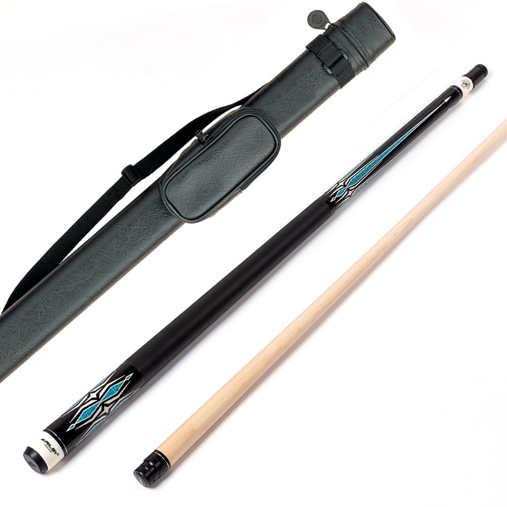 Riley Centurion American Pool Cue with Simulated Leather Grip Section-58 (147cm) - 13mm tip- complete with Hard Case (P6C)