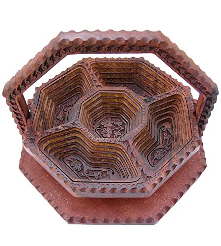 Handmade Wooden Spice Rack cum Dry Fruit Container - Decorative Gifts Wooden Large Dry Fruit Box | Spice Rack Organizer | Holder Handmade Wooden Spice Rack cum Dry Fruit Container - Decorative Gifts Wooden Large Dry Fruit Box | Spice Rack Organizer | Holder