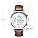 Yunanwa Mens Analog Quartz Watches Date Casual Classic Business Water Resistant Leather Wrist Band Watch