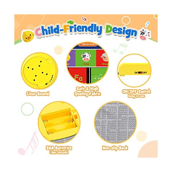 Dreamingbox-Piano-Dance-Mat-Kids-Piano-Mat-Floor-Keyboard-Musical-Carpet-Mat-Ideal-Educational-Music-Toys-Gifts Dreamingbox Piano Dance Mat, Kids Piano Mat Floor Keyboard Musical Carpet Mat - Ideal Educational Music Toys & Gifts