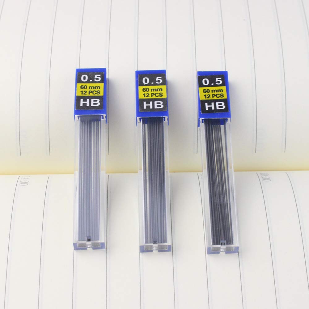 540 pcs HB Black Lead Refills,cnomg Mechanical Pencil Refills for Painting, Marking, Sketching Writing 45 Tubes (0.5mm)