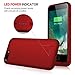 iPhone 7 Plus 8 Plus Battery Case 7000mAh Capacity Extended Battery Power Charger for iPhone 7Plus 8Plus (5.5inch) 4 LED Indication Ultra Slim Portable Charging Cover - Red