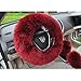 W-ShiG Winter Warm Faux Wool Handbrake Cover Gear Shift Cover Steering Wheel Cover 14.96