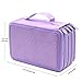 YOUSHARES 72 Slots Pencil Case - Handy Large Capacity Oxford Multi-layer Zipper Pencil Bag for Color Pen, Colored Pencils, Watercolor Pens, Makeup Brush, Cosmetic Brushes, Gel Pen and More (Violet)