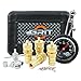 Grit Performance Tire Deflators with 80 PSI Tire Pressure Gauge + Valve Repair Kit | Automatic, Adjustable Deflator Tool Kit for Off Road Tires, Jeep, Truck, Car, ATV, 4x4 Sand & Rock Crawling