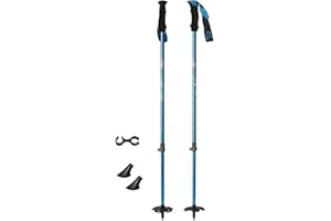 MotiveTech 1 Pair of Ski Poles, Telescopic, Aluminum Alloy, Adjustable Length, Lock, Ergonomic Handle for Winter Sports, Adul