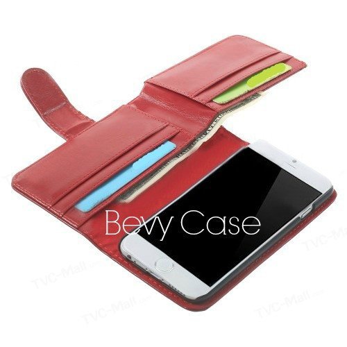 Handmade - iPhone 6 Wallet Case Cover - Front &amp; Back Wallet Case for Apple iPhone 6 4.7" - Scholar Red