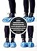 Disposable Protective Shoe and Boot Covers: Premium Blue Cloth Booties, Non Slip, Elastic Fit Up to Men's Size 11 & Woman's 12.5 - Construction, Painting, Home Inspector, Realtor - 100 Count/50 Pairs