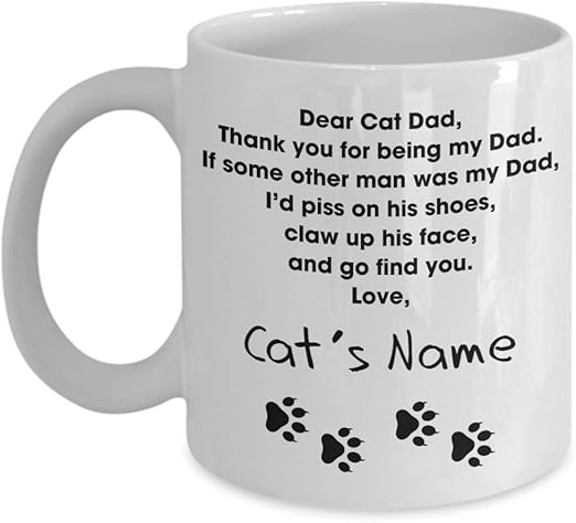 dear cat dad mug