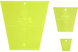 MISSOURI STAR QUILT CO. Acrylic Quilting Template Set of 3, Tumbler | 10,5, and 2.5inch for Use with Precut Fabric Squares | Essential Quilt Supplies for Cutting Patterns, Layer Cakes, and Charm Packs BUND047