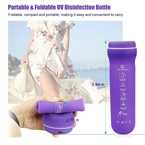 Portable UV Sanitizer Foldable UV Sterilizer Bottle Rechargeable Ultraviolet Light Disinfection Box for Toothbrush Makeup Brushes MP3 MP4 Earphones - Thumbnail 2
