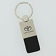 Au-TOMOTIVE GOLD Leather Key Ring for Toyota Land Cruiser (Black)