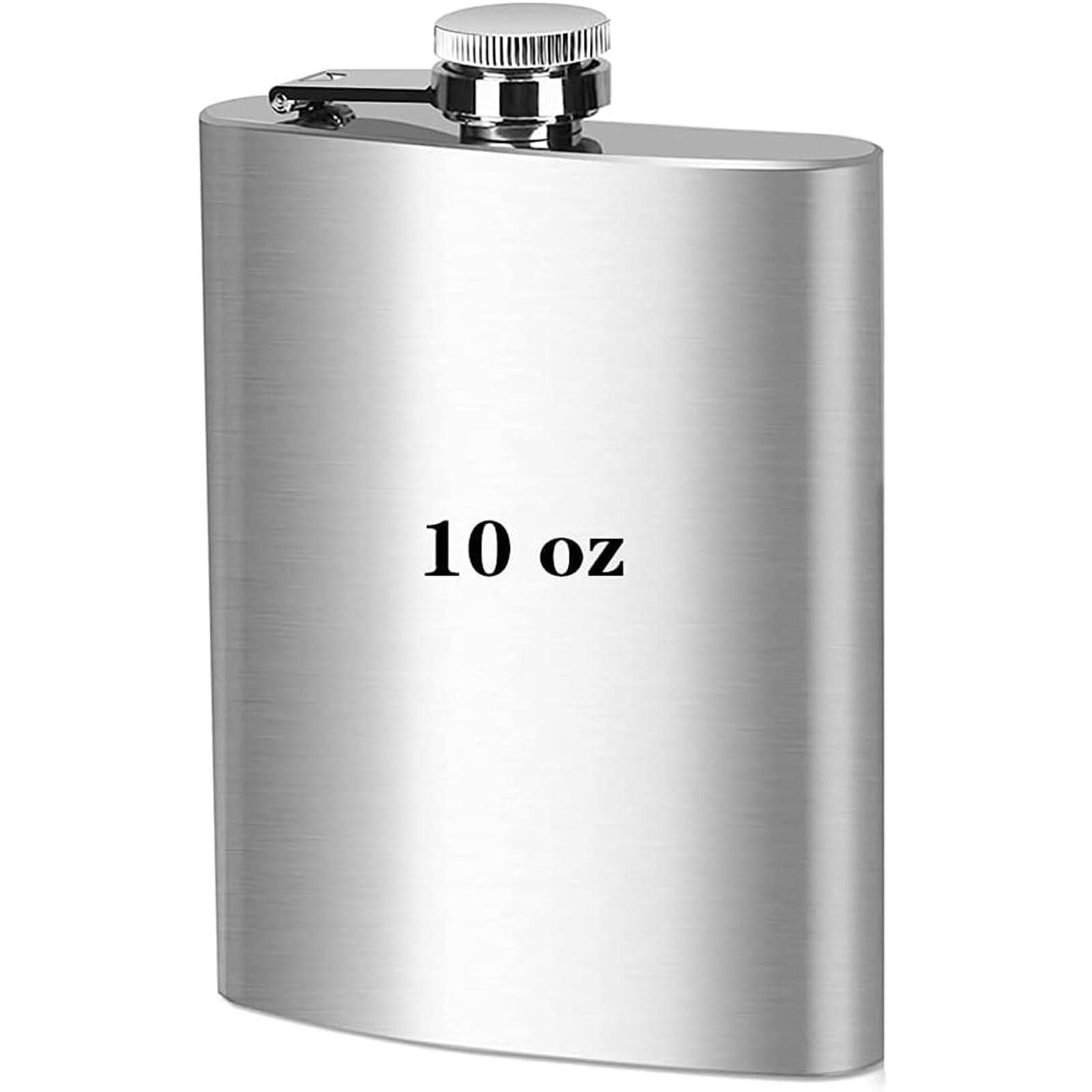 YuanYouTong 10oz Hip Flask for Women Men, Stainless Steel Pocket Flask Whisky Flask, Portable Silver Liquor Flagon for Climbing Camping Barbecue Bar Party Drinker