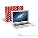 TOP CASE - Polka Dot Design Rubberized Hard Case Compatible Older Generation MacBook Air 13