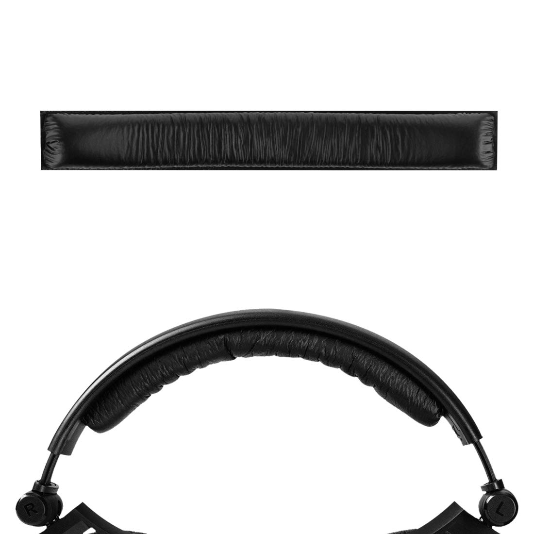 Geekria Headband Pad Compatible with Sennheiser HD 380/380 Pro, PC350, Game Zero Headphones, Replacement Band Repair Part (Black)