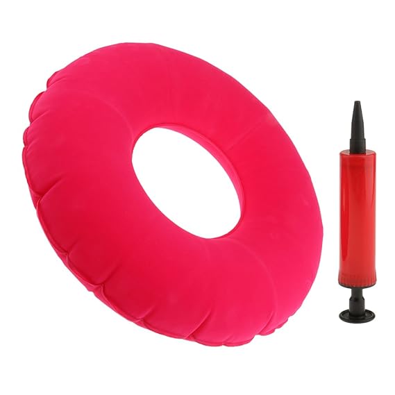 CUTICATE Aufblasbar Sitzkissen Hämorrhoiden Orthopädisches Sitzring Steißbein Entlastung - Rosa