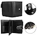 YALUXE Women's RFID Blocking Small Compact Leather Wallet Ladies Mini Purse with ID Window Black