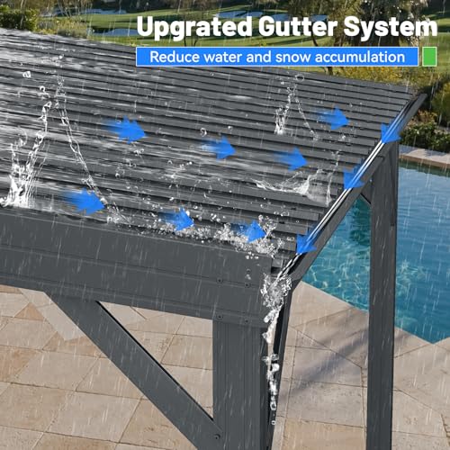 SHPAI 12x16 Wall Mounted Lean-To Gazebo Review: Hardtop Outdoor Shelter image 21