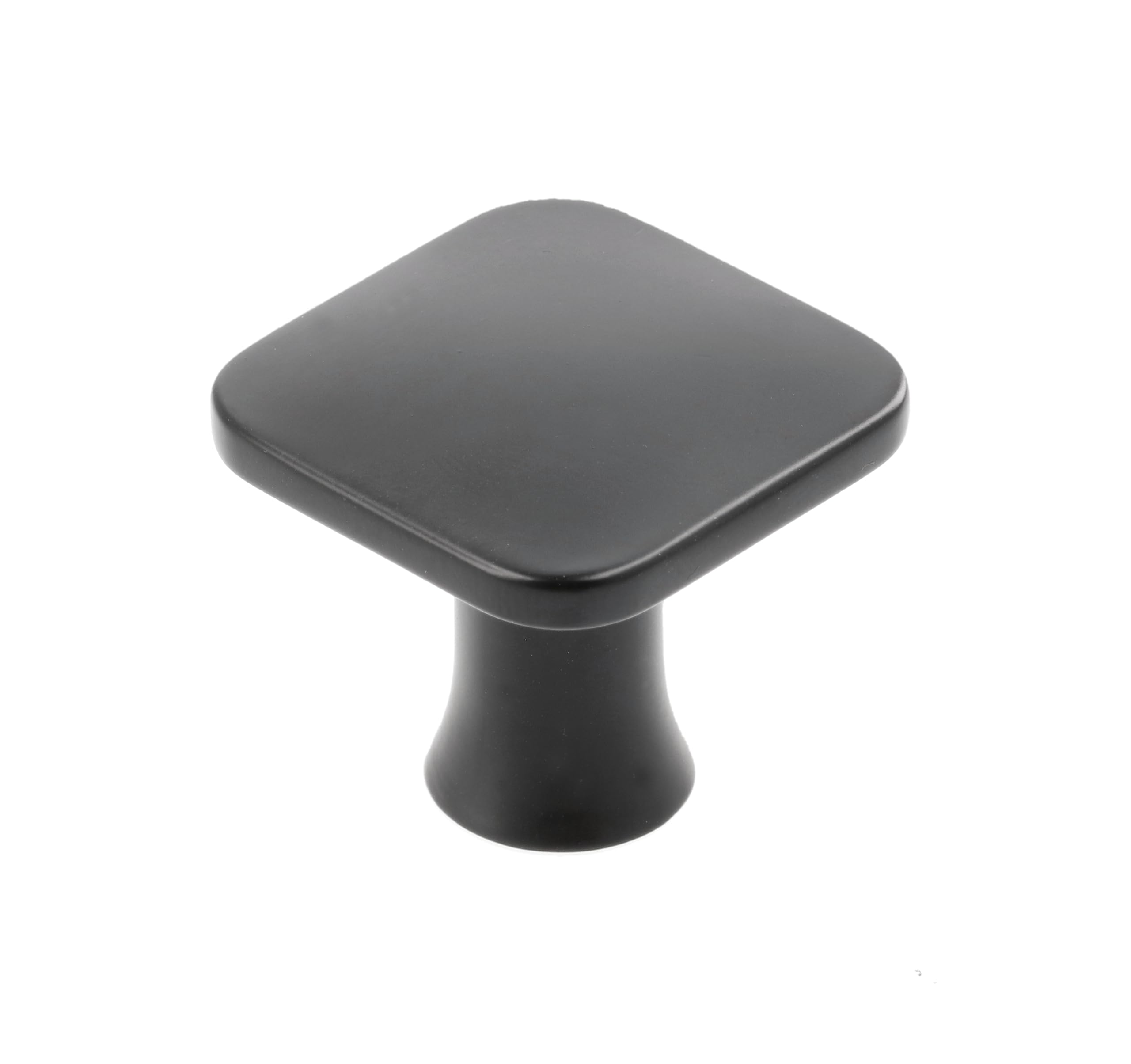 GTV - Piazza Knob Matt Black 30 x 30 mm I Furniture Knobs with Screws I Cupboard Knobs Kitchen Knobs Door Knob Drawer Knob Handle Furniture Handles I Shell: Galvanised, Painted