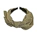 Black Pinstripe Fabric Covered Hair Band with Bow Headband for Women and Girls