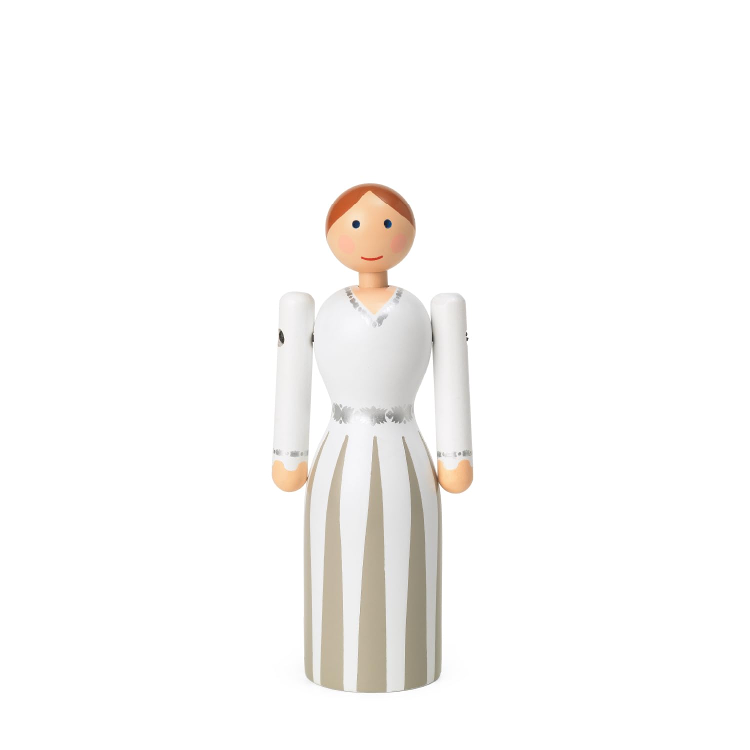 Kay Bojesen Bride Cake Figures Beech Wood White Size: 12 x 3.50 x 5 cm 39532