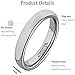 MNH Tungsten Ring Men Wedding Band Women 4mm Polished Engagement Comfort Fit Domed Classic Design