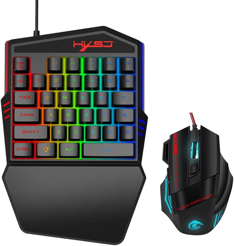 Goglor Wired Gaming Keyboard and Mouse Set Adapter Converter for Xbox One / PS4 / Switch / PS3 / PC(Windows/Linux), [Included USB Sync Cable for Controller]