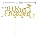 INNORU Gold Glitter We're Engaged Cake Topper - Wedding Party Decorations Supplies