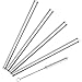 Glass Dharma Simple Elegance 4 Glass Drinking Straws with Brush, 7mm x 6.25 Inch