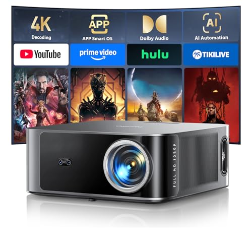 Smart Projector 4K WiFi6 Bluetooth HDR10 TOPTRO X9
