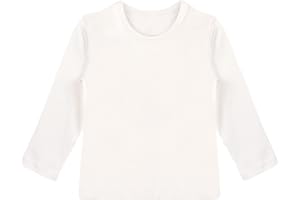 Lilax Girls' Basic Long Sleeve Round Neck Cotton T-Shirt