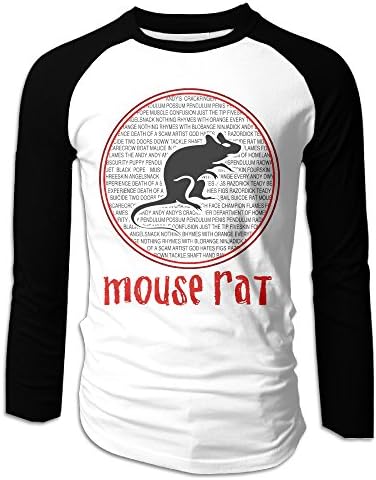 Mouse Rat Poster Andy Dwyer Men Long Sleeve Plain Raglan Tee Shirt
