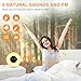 AwesomeWare Wake up Light Digital Alarm Clock Sunrise Simulation - 6 Nature Sounds FM Radio, 7 Colors Switch, Sunset Fading Night Light Bedside Kids, Digital Clock Heavy Sleeper