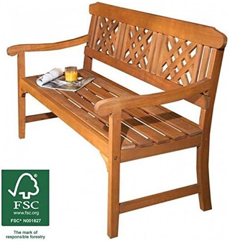 3 Seater Wooden Garden Bench Quality All Weather Eucalyptus Hardwood With Brass Plated Fittings This Lovely Outdoor Furniture Is Perfect For A Conservatory Patio Lawn Or Garden Seat Amazon Co Uk Garden Outdoors
