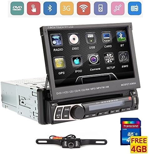 Lightinthebox Rear Camera Included !!! 7” Single-Din Car DVD VCD Vehicle Pplayer Bluetooth GPS Navigation Video Audio Radio US Map Backup Cam