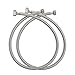 HOMEIDEAS 32-Inch Faucet Connector Braided Stainless Steel Supply Hoses With 3/8