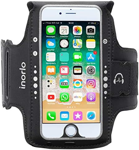 inorloiPhone 7/8 / 6S 4.7inch, Fitness Sports Armband for Gym, Running, Jogging, Walking, Biking, Hiking, Workout and Exercise (Black)