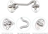 LIYUABU 3 Inch Stainless Steel Hook Eye Latch Gate Barn Door Lock with Screws view 3