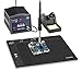 Showpin Work Mat Silicone Heat Resistant Mat 550F for BGA Soldering Rework Station,Hot Air Soldering Iron,Welding Heat Gun,Non-skid Insulation Anti-static Desk,Electronics Repair with Scale Ruler