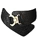 JASGOOD Wide Elastic Stretch Waist Belt Women's Adjustable Fashion Snake Pattern Dress Belt(Black,Suit Waist 25-28 Inch)