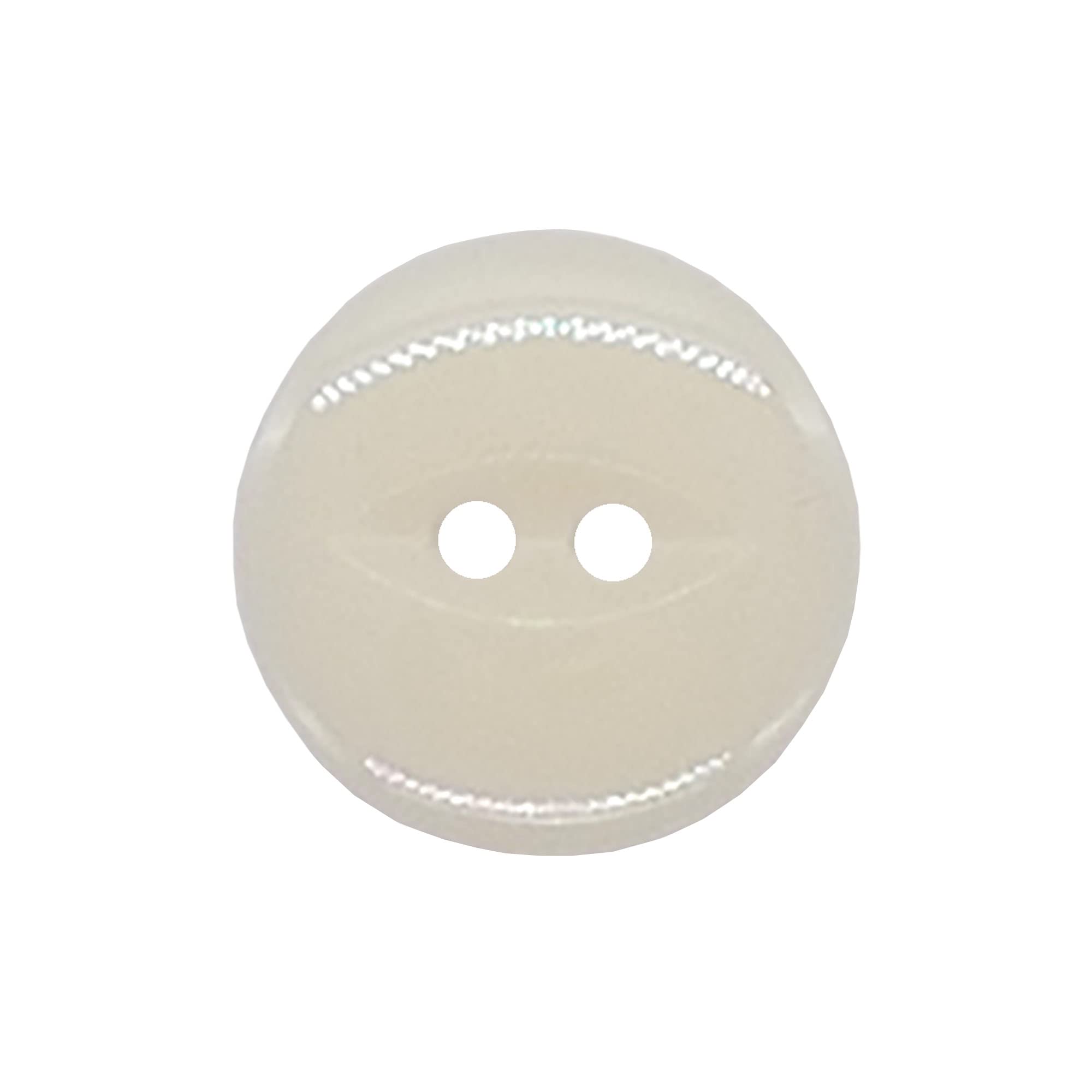 The Bead Shop 20 Pack Round Fish Eye Buttons, Baby Buttons, Sewing, Knitting & Crafts - Solid White 16mm / 26 Lignes