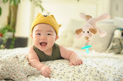 Upluck Infant Silicone Pacifier - Brown Dog Puppy Soft Plush Doll Soother Toys Baby Newborn