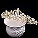 Sparkle Metal Jeweled Crystal Rhinestone Queen Crown Tiara Headband Bridal Pageant (Gold)