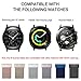 Fullmosa Compatible Samsung Galaxy 42mm/Gear S2 Classic Watch Band, 20mm Watch Strap with Quick Release Pins Compatible Huawei Watch 2 /Moto 360 2nd Gen,Black