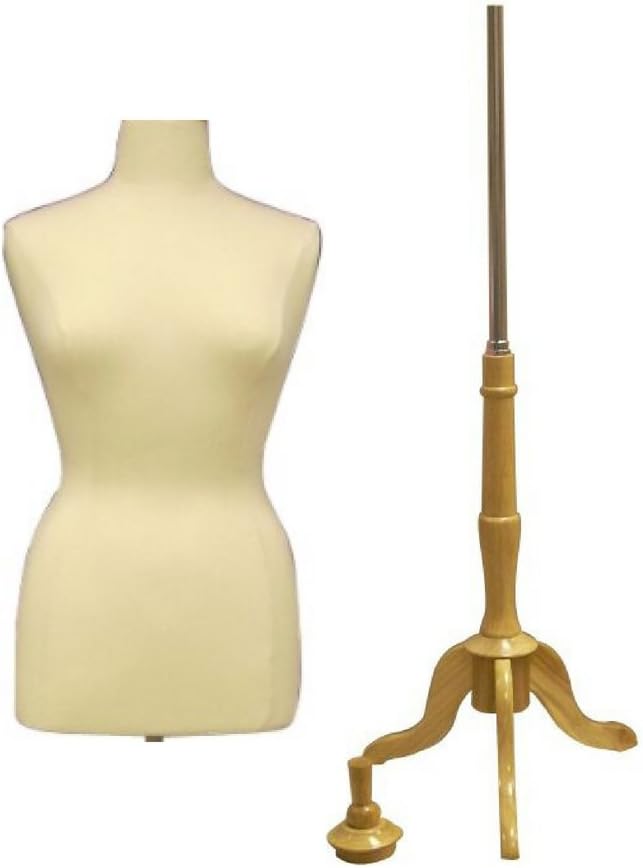 Female Plus Size Dress Form Body Form Mannequin (Size 1416) with Base (14/16, White