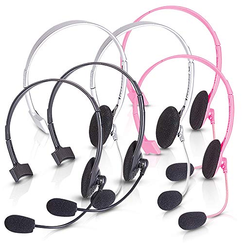 ArtCreativity Toy Microphone Headsets for Kids, Pack of 12, Toy Mic Headphone Set for Pretend Play and Dress-Up, Fit Most Sizes, Fun Birthday Party Favors, Costume Props Only